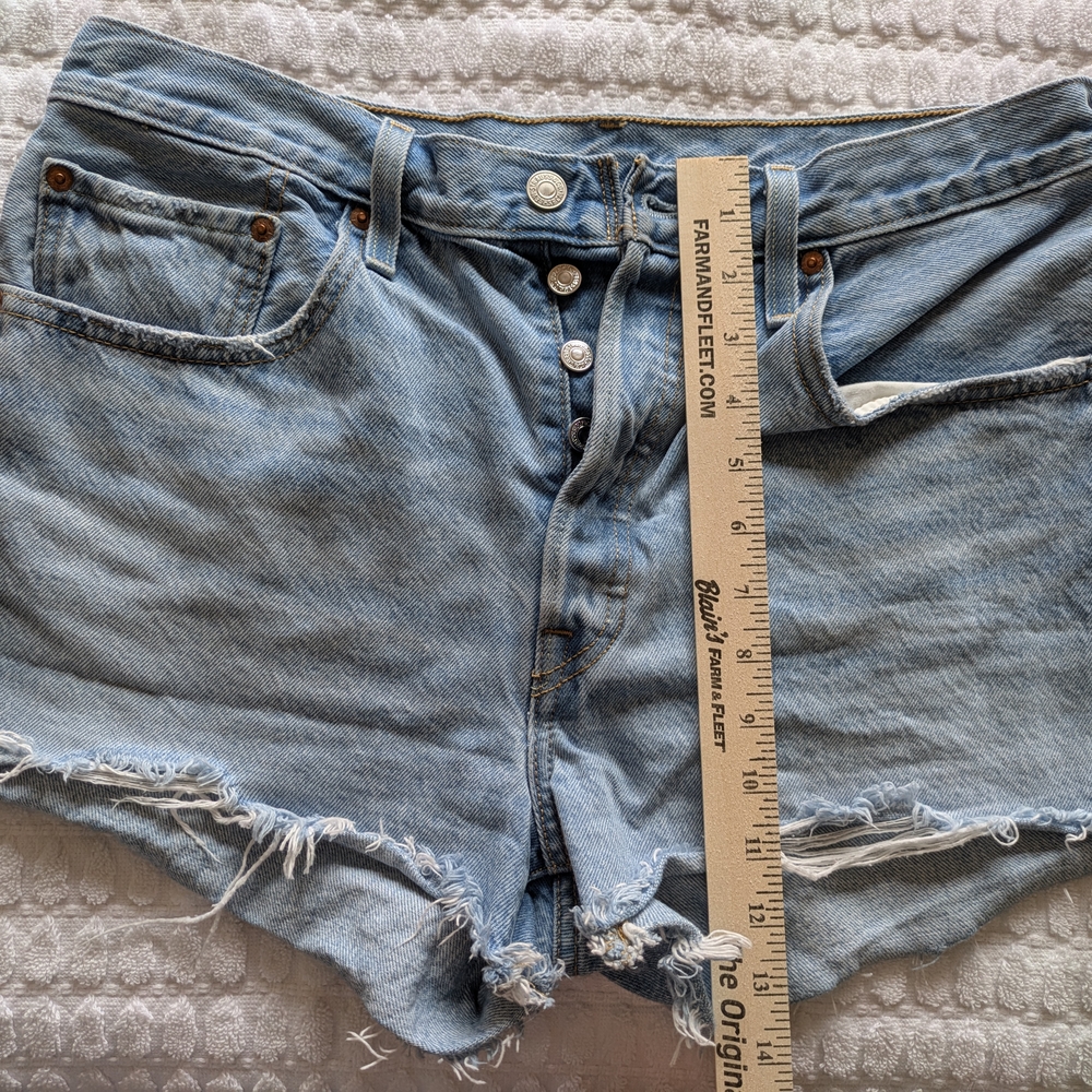 Levi's Blue Jean Shorts Distressed Cut-Off Style